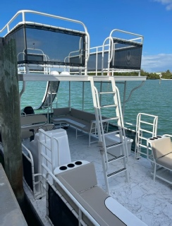 26ft Double Decker Pontoon Ladder to Upper Deck View